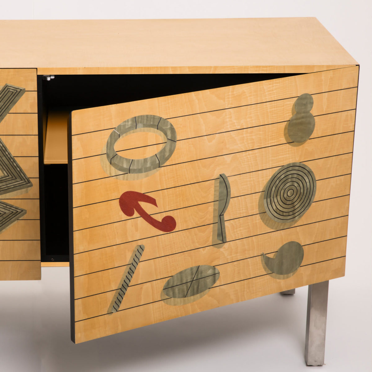 Geometrie Intarsia Sideboard by Laura Meroni