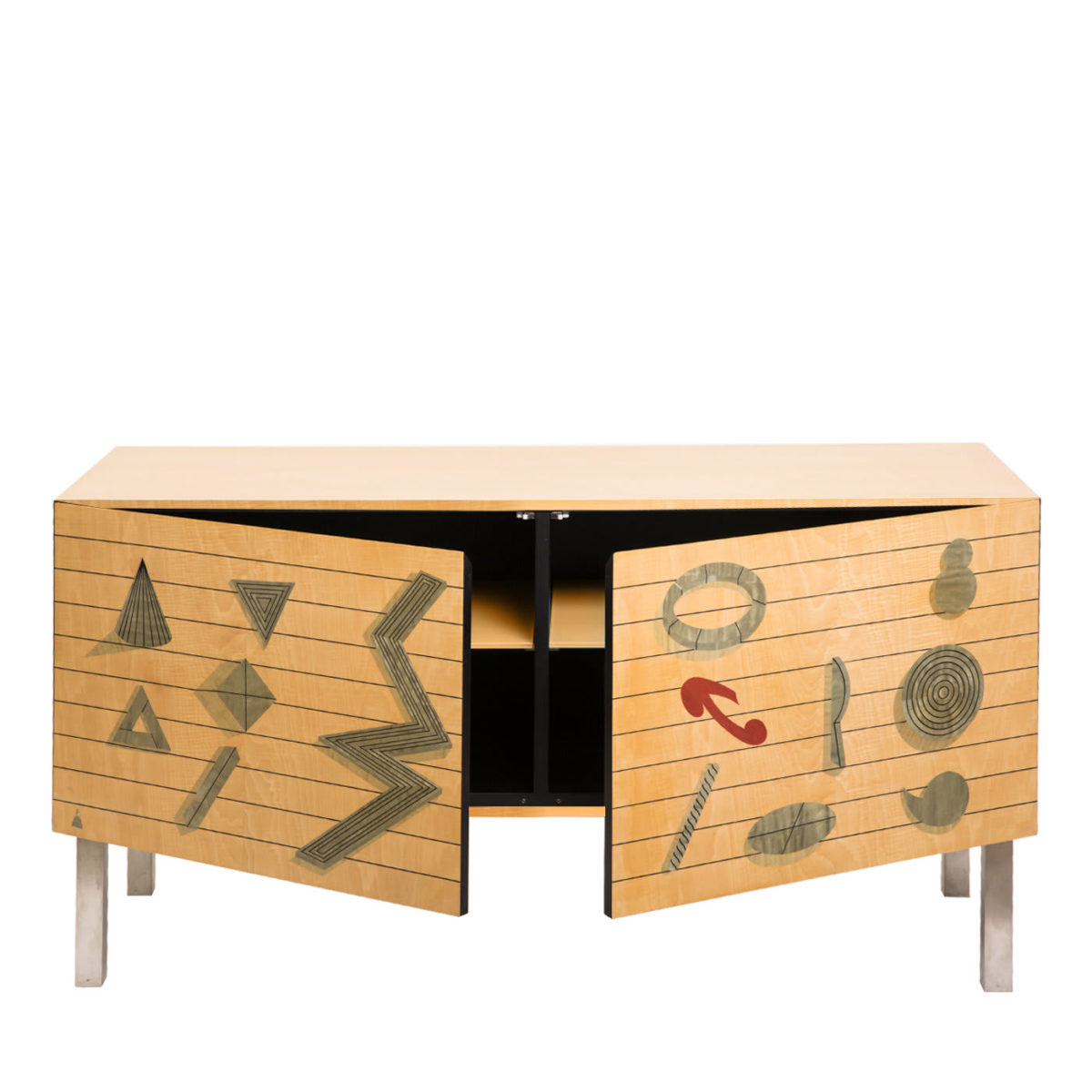 Geometrie Intarsia Sideboard by Laura Meroni