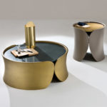 Hugs Low Gold Coffee Table by Laura Meroni