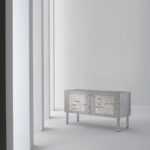 Le formiche nere Intarsia sideboard by Laura Meroni